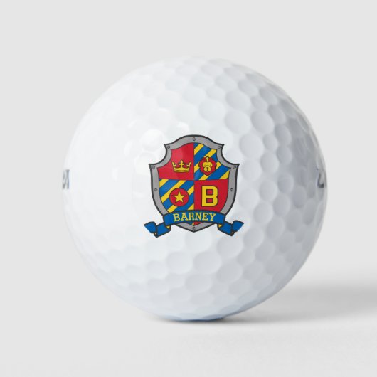 Heraldry grafisch B-monogram Barney golfballen (Voorkant)