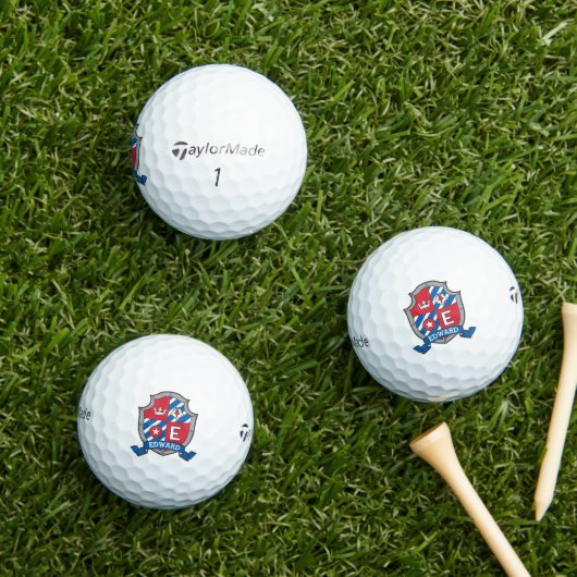 Heraldry grafisch E-monogram Edward bird golfballe Golfballen (Insitu Gras)