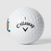 Heraldry grafisch E-monogram Wolf-hondengolfballen Golfballen (Logo)