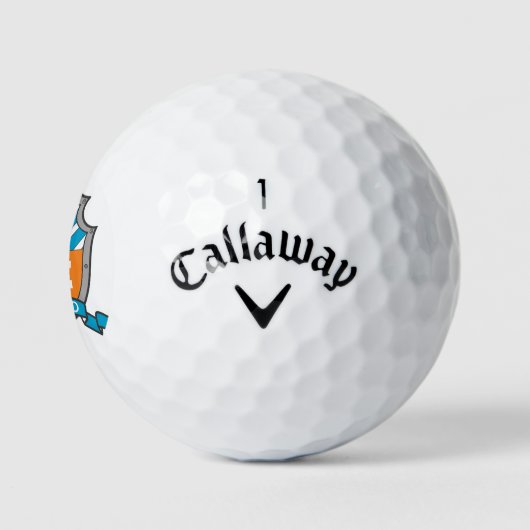 Heraldry grafisch E-monogram Wolf-hondengolfballen Golfballen (Logo)
