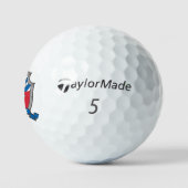 Heraldry grafisch F monogram Freddie bird Golfballen (Logo)