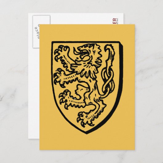 Heraldry: Lion Briefkaart (Voorkant / Achterkant)
