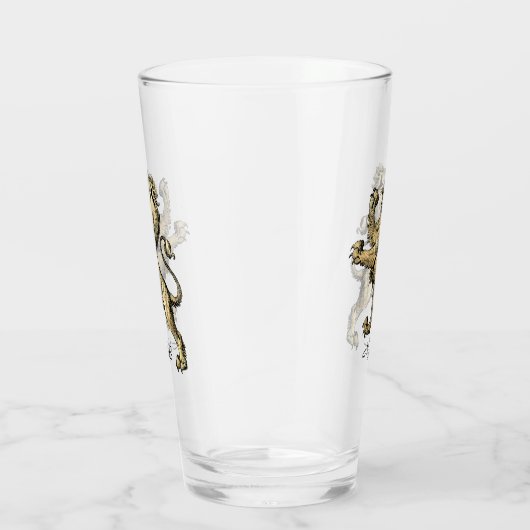 Heraldry Lion  Monogram Glas (Rechts)