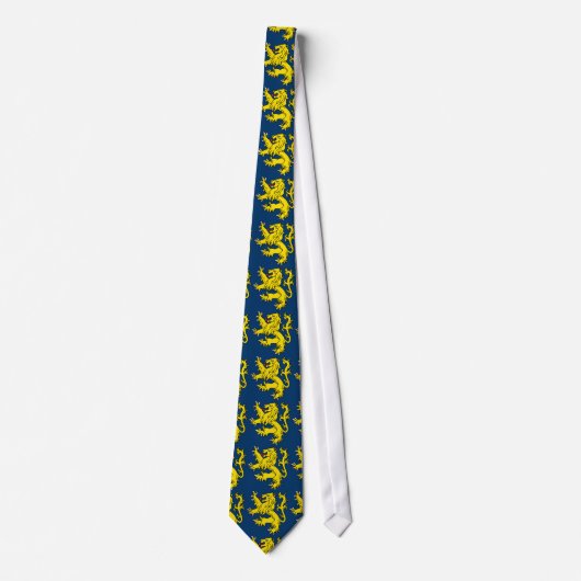 Heraldry Lion of London Blue Necktie Stropdas (Voorkant)