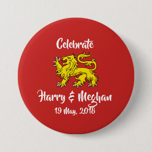 Heraldry Lion Royal Wedding Keepomwille Button