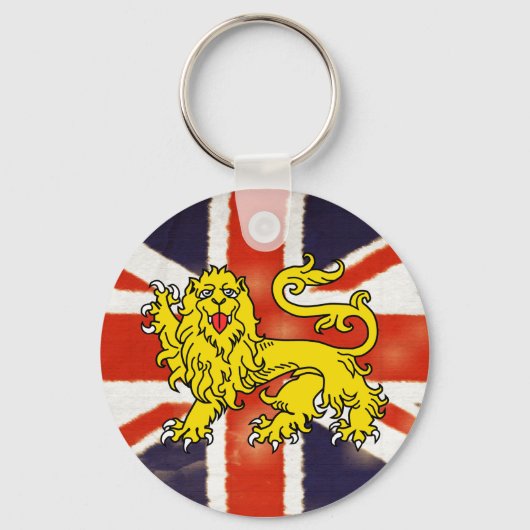 Heraldry Lion  Union Jack Sleutelhanger (Voorkant)