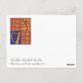 Heraldry met harp en leder briefkaart (Achterkant)