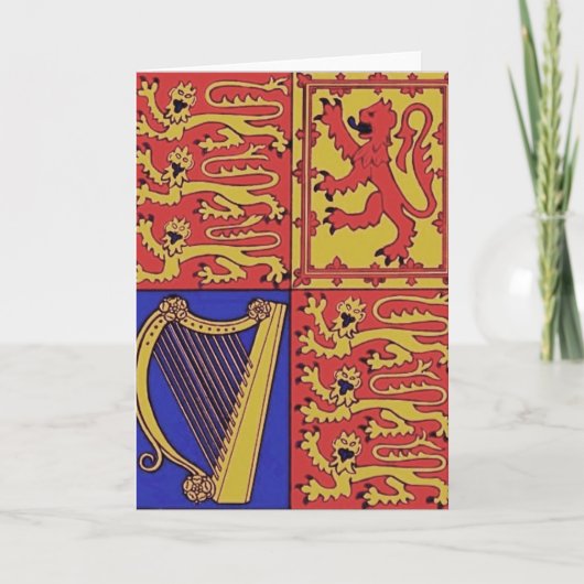 Heraldry met harp en leder kaart (Voorkant)