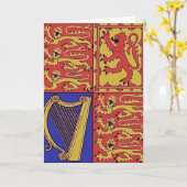 Heraldry met harp en leder kaart (Gele Bloem)