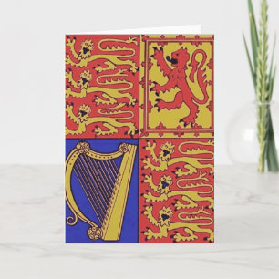 Heraldry met harp en leder kaart