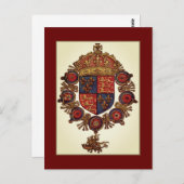 Heraldry met kroon briefkaart (Voorkant / Achterkant)