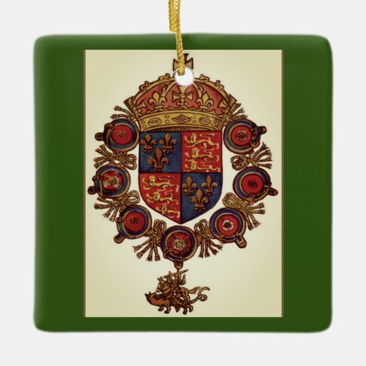 Heraldry met kroon keramisch ornament (Voorkant)
