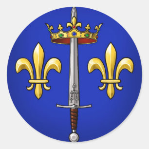 Heraldry van Joan of Arc Jeanne d'Arc Ronde Sticker
