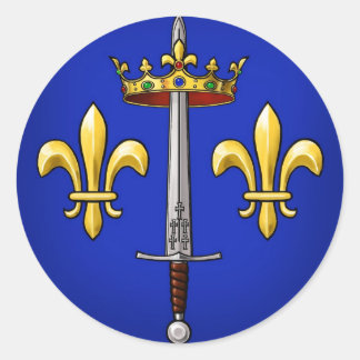 Heraldry van Joan of Arc Jeanne d'Arc Ronde Sticker