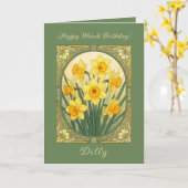 Heralds of Spring Daffodil, March Birthflower Kaart (Gele Bloem)
