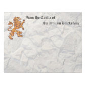 Heralidic Lion Stone Wall Notitieblok (Voorkant)