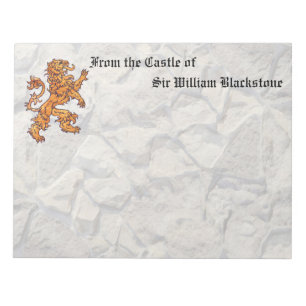 Heralidic Lion Stone Wall Notitieblok
