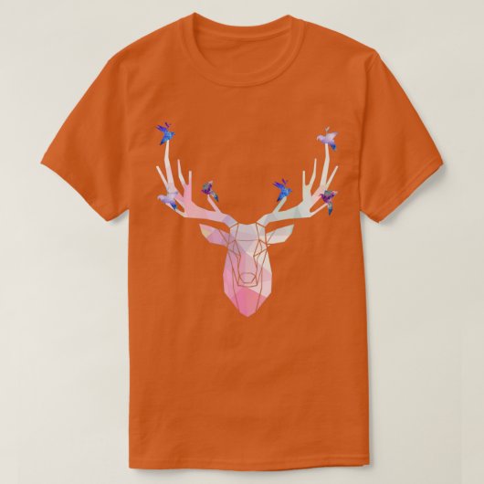 Herami dierlijk hoofd met vogels t-shirt (Design voorkant)