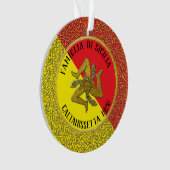 Heratige Siciliaanse familie Trinacria Ornament (voorkant)