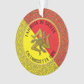 Heratige Siciliaanse familie Trinacria Ornament (voorkant)