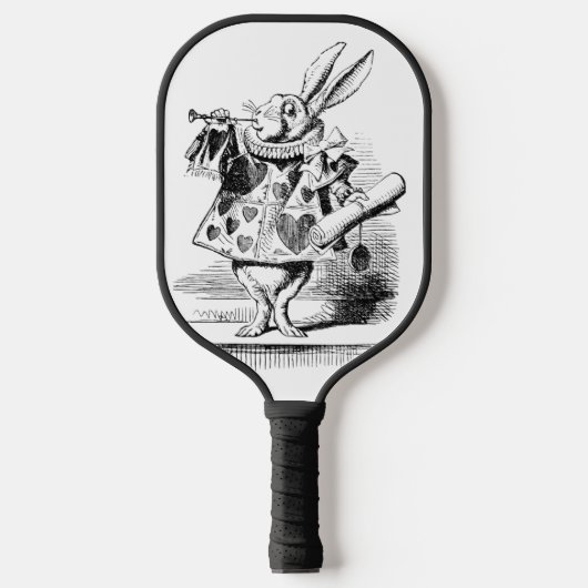 Heraut Witte Konijn Pickleball Paddle (Voorkant)