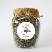 Herb Black Pepper Waterverf Ronde Sticker