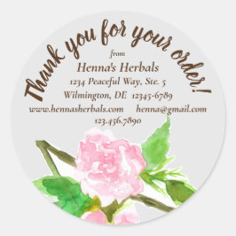 Herb Boerderij Bedankt voor uw bestelling Ronde Sticker