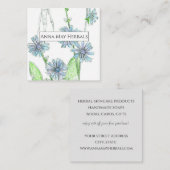 Herb Boerderij Cichorei medicinale Planten Visitek Vierkante Visitekaartje (Voorkant / Achterkant)