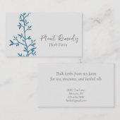 Herb Boerderij Medicinal Planten Illustration Visitekaartje (Voorkant / Achterkant)