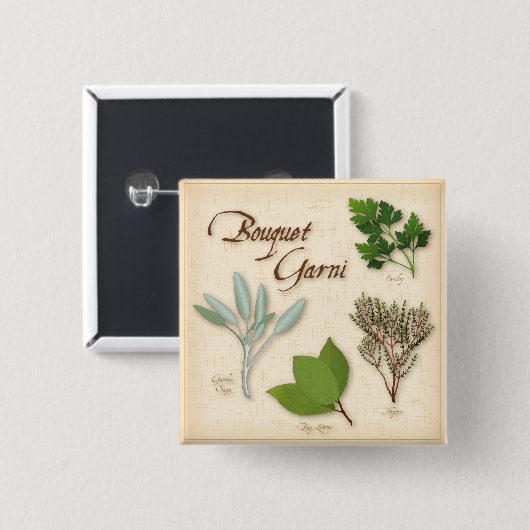 Herb Bouquet Button (Voorkant /achterkant)