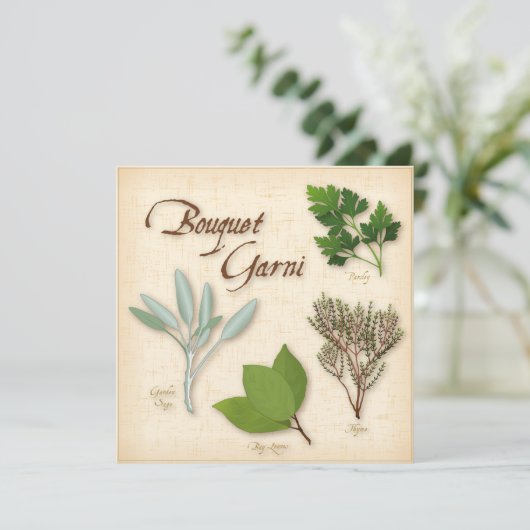 Herb Bouquet Card (Staand voorkant)