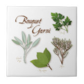 Herb Bouquet Ceramic Tile Tegeltje (Voorkant)