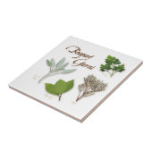 Herb Bouquet Ceramic Tile Tegeltje (Zijkant)