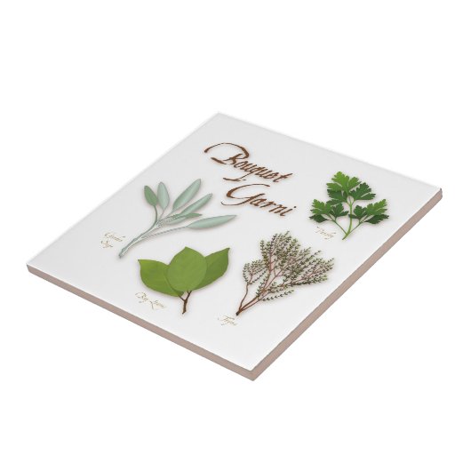 Herb Bouquet Ceramic Tile Tegeltje (Zijkant)