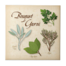 Herb Bouquet Ceramic Tile Tegeltje