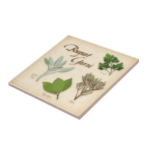 Herb Bouquet Ceramic Tile Tegeltje