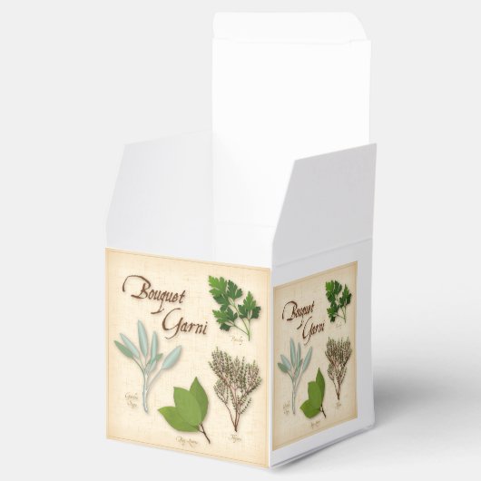 Herb Bouquet Favor Box Bedankdoosjes (Geopend)