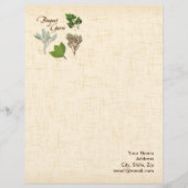 Herb Bouquet Letterhead Gepersonaliseerd Briefhoofd (Voorkant)