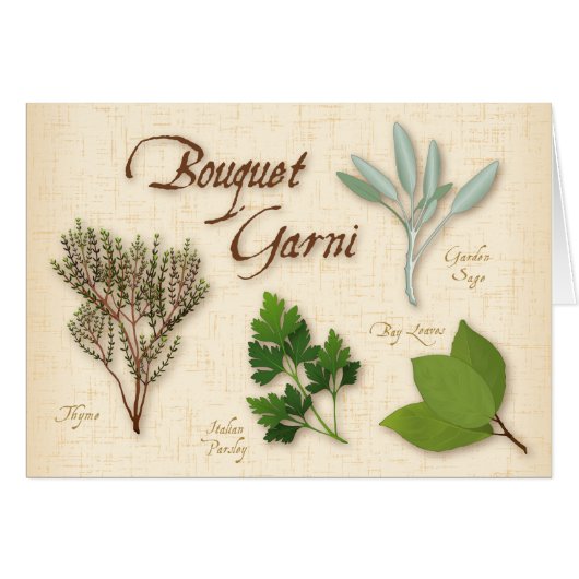 Herb Bouquet Recipe Wenskaart (Voorkant Horizontaal)