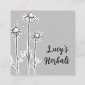 Herb Business Chamomile Tea Soap Salts Vierkante Visitekaartje (Voorkant)