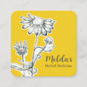 Herb Business Echinacea Coneflower Plant Custom Vierkante Visitekaartje (Voorkant)