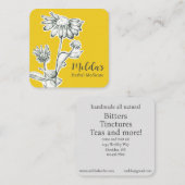 Herb Business Echinacea Coneflower Plant Custom Vierkante Visitekaartje (Voorkant / Achterkant)