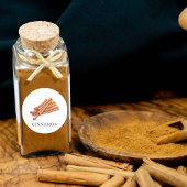 Herb Cinnamon Waterverf Ronde Sticker