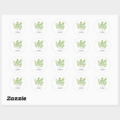 Herb Cumin Waterverf Ronde Sticker (Vel)