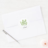Herb Cumin Waterverf Ronde Sticker (Envelop)