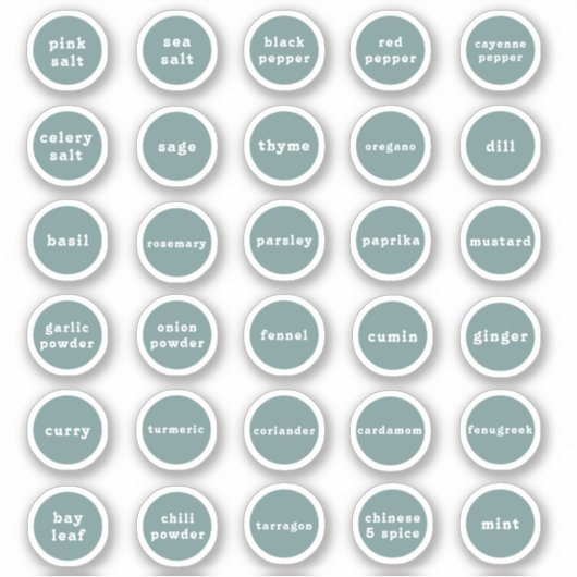 Herb- en specerijlabels sticker (Voorkant)