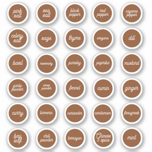 Herb- en specerijlabels sticker (Voorkant)