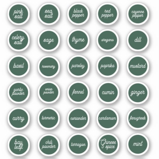 Herb- en specerijlabels sticker (Voorkant)