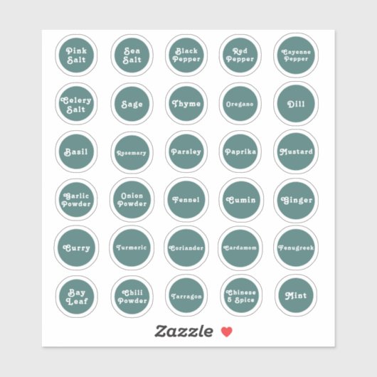 Herb- en specerijlabels sticker (Vel)