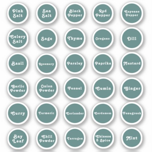 Herb- en specerijlabels sticker (Voorkant)